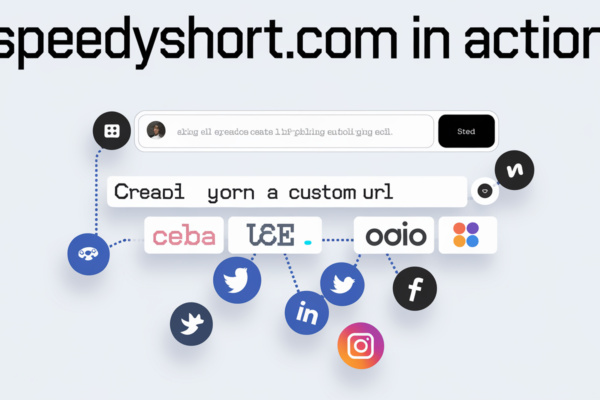 speedyshort.com in action, with a custom URL being created and shared.