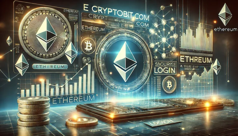 ecryptobit.com Ethereum platform showcasing cryptocurrency analytics and trading features.