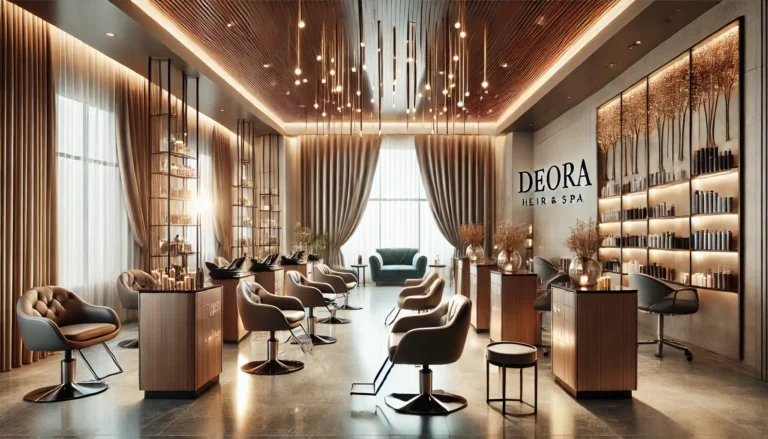 Deora Hair Salon and Spa Brampton interior featuring modern hair styling